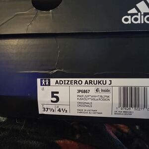 Adidas Adizero Aruku J Shoe Box Label - Black/White/Pink